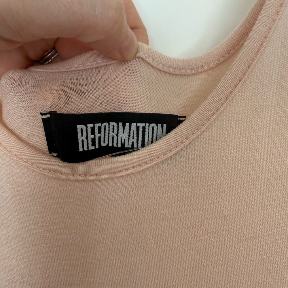 Reformation Pale Pink Fit & Flare Dress - Picture 3 of 5